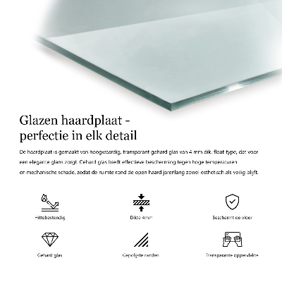 Šesťuholníková podložka pod krb priehľadná