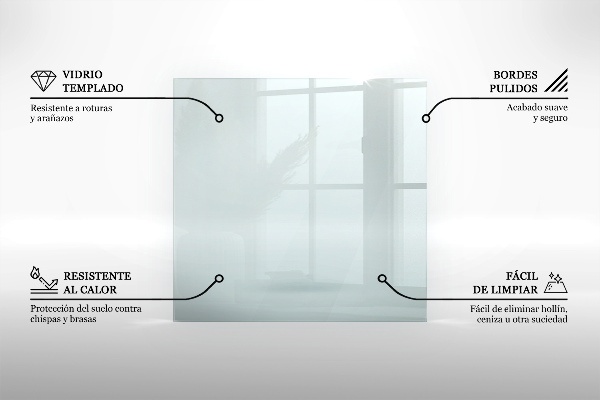 Šesťuholníková podložka pod krb priehľadná