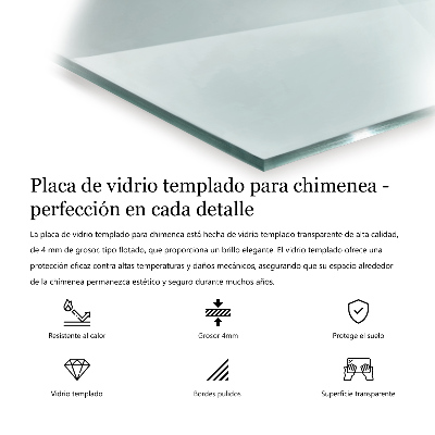 Šesťuholníková podložka pod krb priehľadná