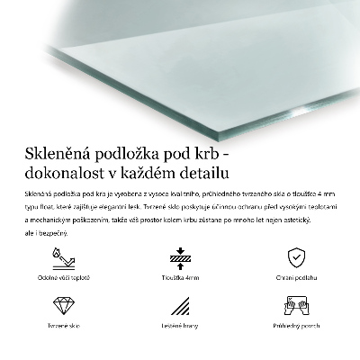 Šesťuholníková podložka pod krb priehľadná