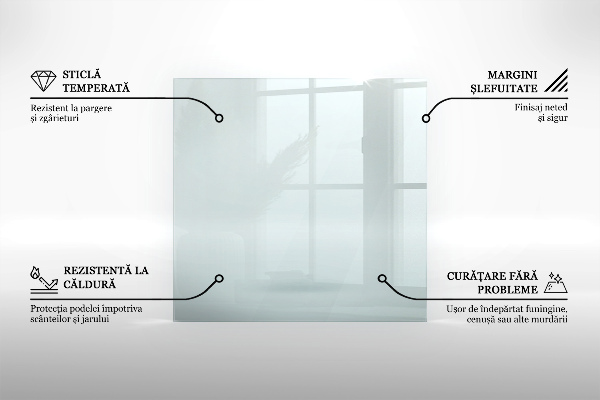 Šesťuholníková podložka pod krb priehľadná