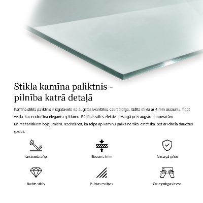 Šesťuholníková podložka pod krb priehľadná