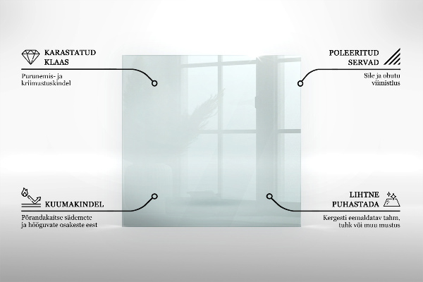 Šesťuholníková podložka pod krb priehľadná