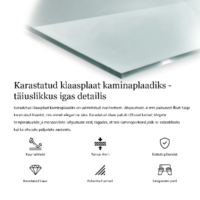 Šesťuholníková podložka pod krb priehľadná