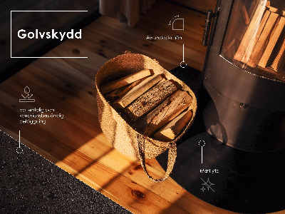 Semioválna podložka pod kachle v industriálnom kovovom vyhotovení