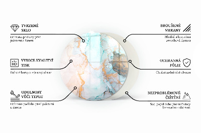 Okrúhla podložka pod krbové kachle Geometria v troch rozmeroch