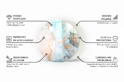 Okrúhla podložka pod krbové kachle Geometria v troch rozmeroch