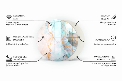 Okrúhla podložka pod krbové kachle Geometria v troch rozmeroch
