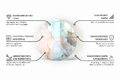 Okrúhla podložka pod krbové kachle Geometria v troch rozmeroch