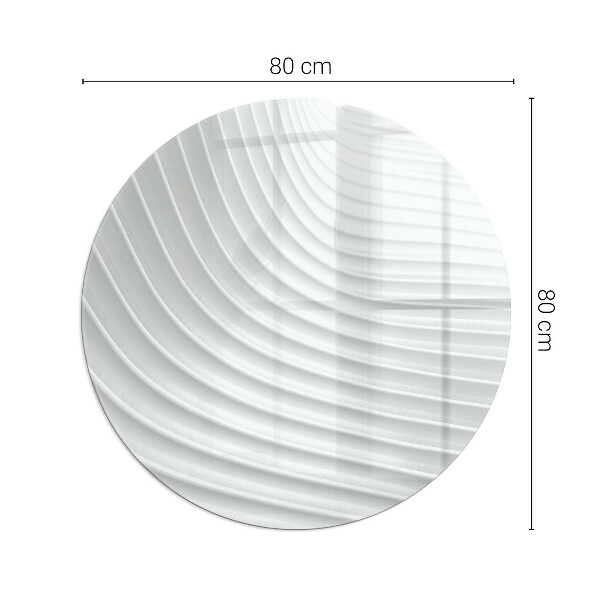Okrúhle sklo pod kachle Vlny jemných tvarov