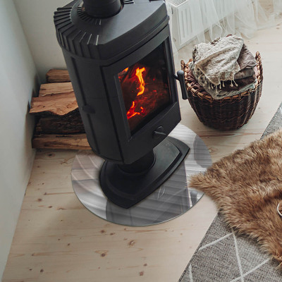 Okrúhle sklo pod kachle Vlny jemných tvarov