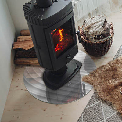 Okrúhle sklo pod kachle Vlny jemných tvarov