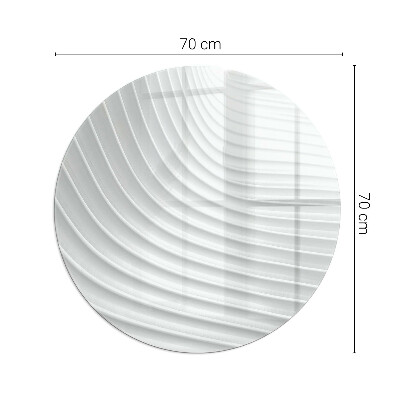 Okrúhle sklo pod kachle Vlny jemných tvarov