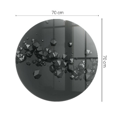 Okrúhla sklenená podložka pod krb Abstraktné oblačnosti sa formujú v pevných látkach