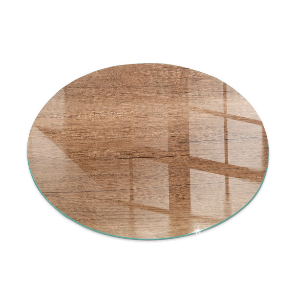 Okrúhle sklo pod kachle Vzor inšpirovaný drevom