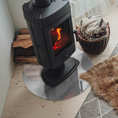 Okrúhle sklo pod kachle Mramorové akcenty s jemným žilkovaním