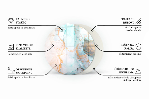 Okrúhle sklo pod kachle Povaha kamennej štruktúry