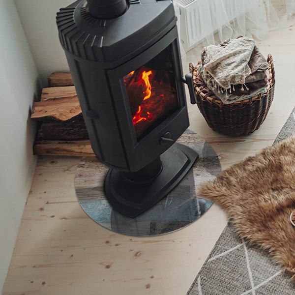 Okrúhla podložka pod krbové kachle Farby dosiek v rôznych odtieňoch