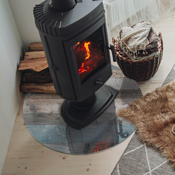 Okrúhla podložka pod krbové kachle Farby dosiek v rôznych odtieňoch