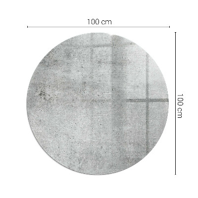Okrúhle sklo pod kachle Vzor surového betónu