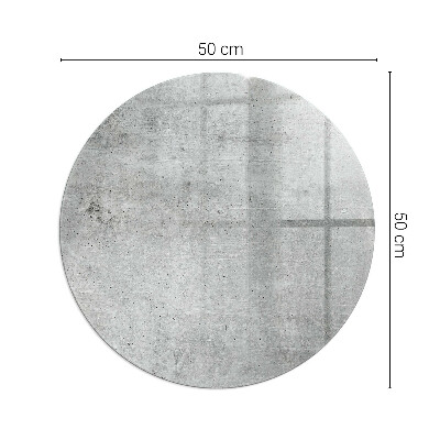 Okrúhle sklo pod kachle Vzor surového betónu