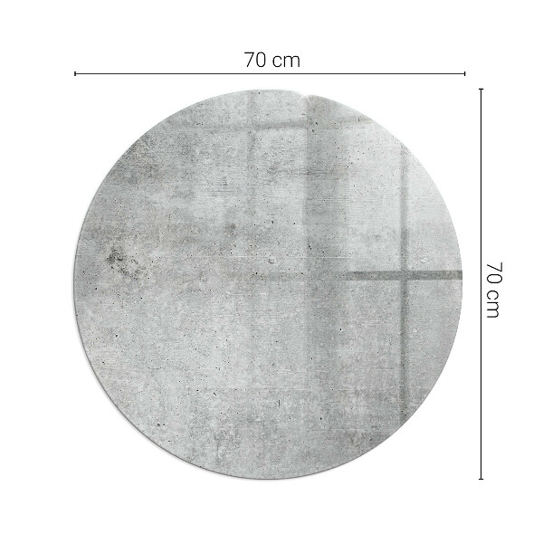 Okrúhle sklo pod kachle Vzor surového betónu