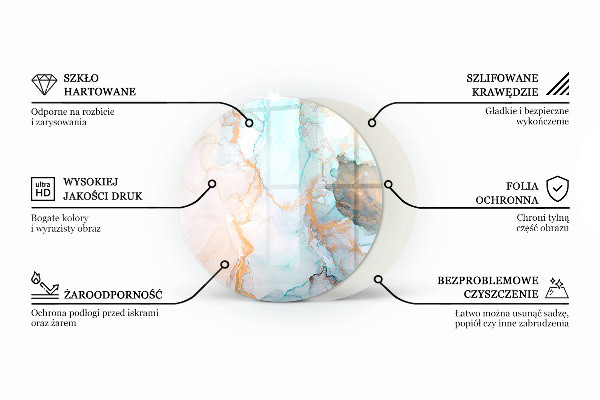 Okrúhla podložka pod krbové kachle Prírodná textúra dreva