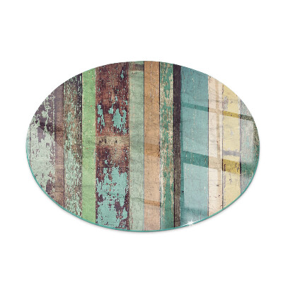 Okrúhla sklenená podložka pod krb Farby dosiek v rôznych tónoch