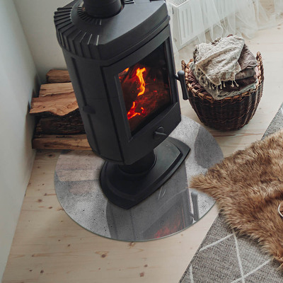 Okrúhla podložka pod krbové kachle Konštrukcia zo surového betónu