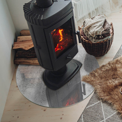 Okrúhla podložka pod krbové kachle Konštrukcia zo surového betónu