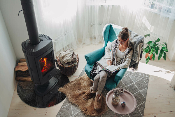 Okrúhle sklo pod kachle Vzor kamennej štruktúry