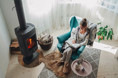 Okrúhla podložka pod krbové kachle Hrdzavý vzor na pozadí