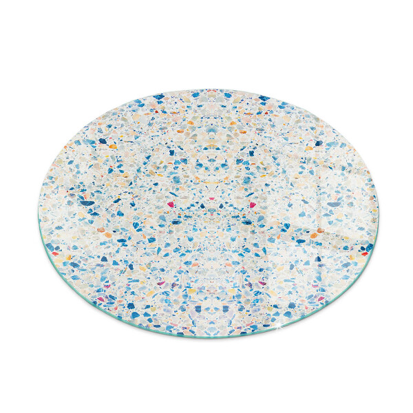 Okrúhle sklo pod kachle Abstraktný textúrový motív