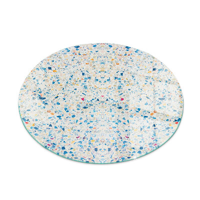 Okrúhle sklo pod kachle Abstraktný textúrový motív