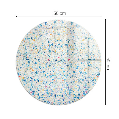 Okrúhle sklo pod kachle Abstraktný textúrový motív