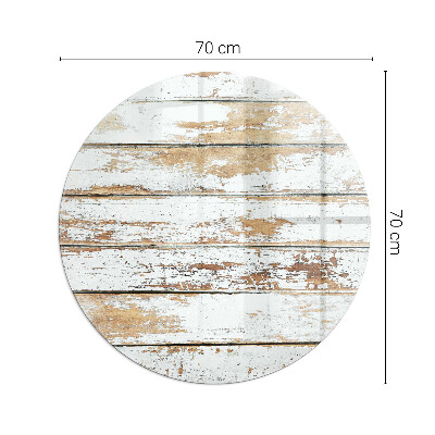 Okrúhla podložka pod krbové kachle Hrdzavá drevená doska