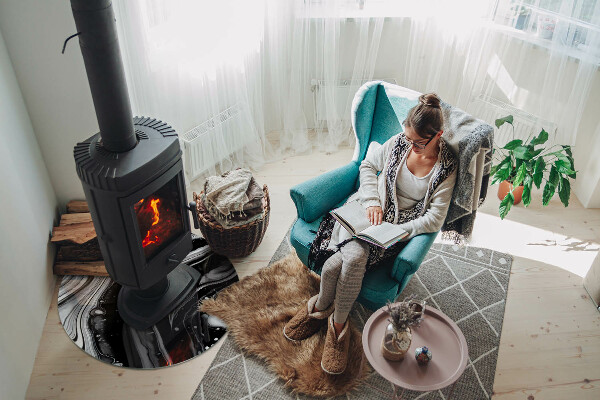 Okrúhla podložka pod krbové kachle Abstraktné vlnité a lineárne vzory