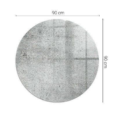 Okrúhla sklenená podložka pod krb Surový betón v minimalistickom štýle