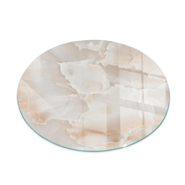 Okrúhle sklo pod kachle Kamenný organický motív