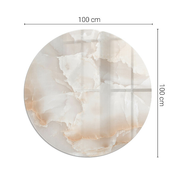 Okrúhle sklo pod kachle Kamenný organický motív