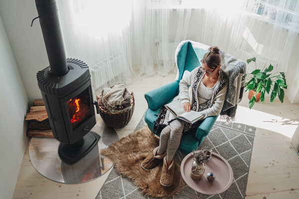 Okrúhle sklo pod kachle Kamenný organický motív