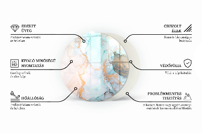 Okrúhla podložka pod krbové kachle Kamenný vzor s malými akcentmi