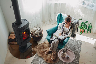 Okrúhla podložka pod krbové kachle Farba Hnedá