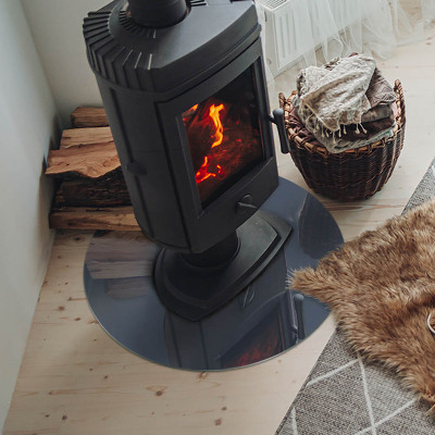 Okrúhle sklo pod kachle Farba: Tmavomodrá