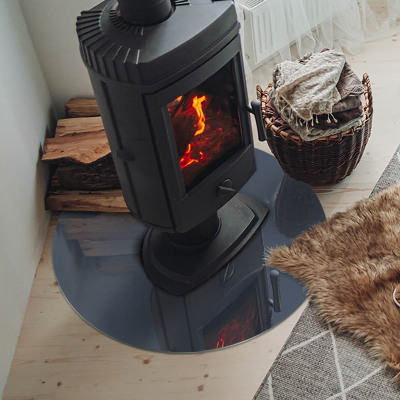 Okrúhle sklo pod kachle Farba: Tmavomodrá