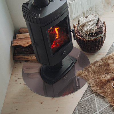 Okrúhla podložka pod krbové kachle Farba béžová