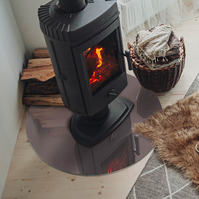 Okrúhla podložka pod krbové kachle Farba béžová