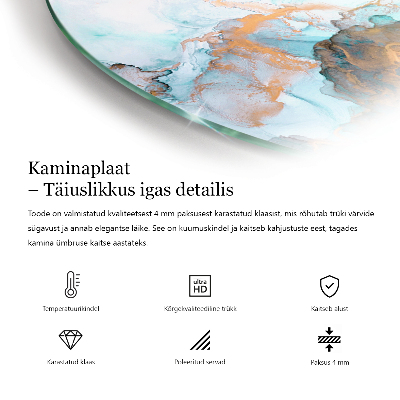 Okrúhle sklo pod kachle Farba Hnedá