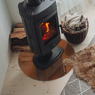 Okrúhla podložka pod krbové kachle Farba Hnedá