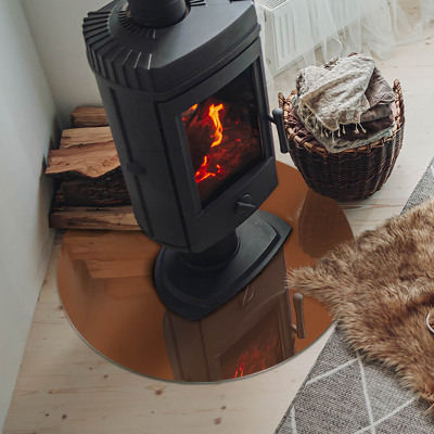 Okrúhla podložka pod krbové kachle Farba Hnedá